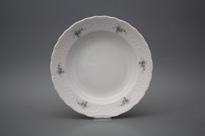 Talíř hluboký 24cm Opera Světlemodré růžičky BB