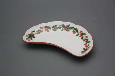 Miska na kosti 19cm Rokoko Vánoční Cesmína CL č.1