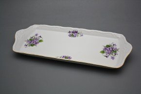 Podnos čtyřhranný 38cm Marie Louise Fialky EGL