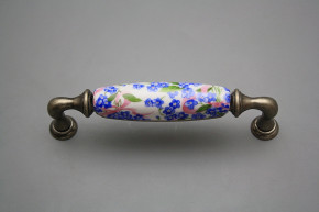 Rustikální úchytka 128mm Pomněnky Chintz FV
