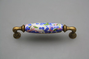 Rustikální úchytka 128mm Pomněnky Chintz