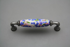 Rustikální úchytka Bohemia 128mm Pomněnky Chintz FV