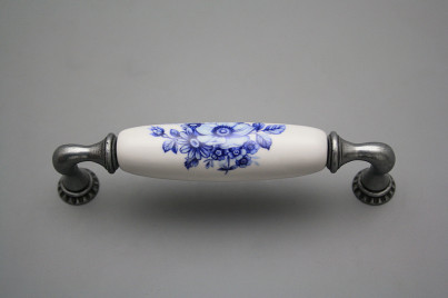 Rustikální úchytka Bohemia 128mm Blue Floral FV č.1