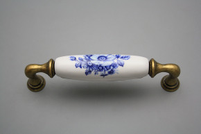 Rustikální úchytka 128mm Blue Floral