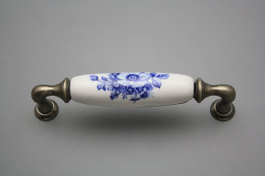 Rustikální úchytka 128mm Blue Floral FV