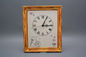 Nástěnné hodiny 25x30cm Bicycle cHM