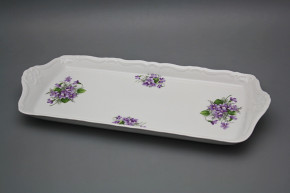 Podnos čtyřhranný 38cm Marie Louise Fialky EBB