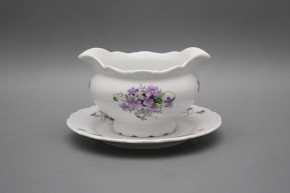 Omáčník 0,4l litý s podšálkem Ofélie Fialky BB