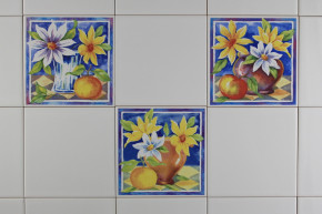 Sada obkladů 15x15cm 3dílná SUNFLOWERS WM