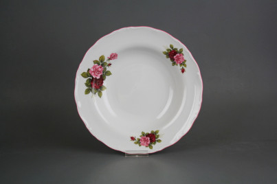Talíř hluboký 23cm Ofélie Růže Elizabeth CRL č.1