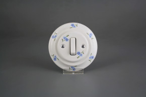 Porcelánový kolébkový vypínač č. 1 kompletní Pomněnky Házenky BBB