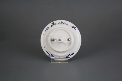 Porcelánový otočný vypínač zvonkový kompletní se jménem č.1