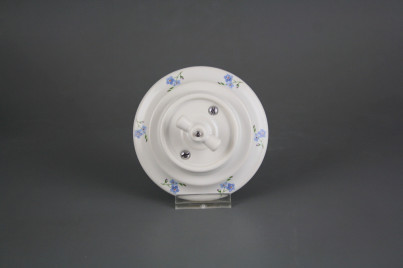 Porcelánový otočný vypínač zvonkový kompletní Pomněnky Házenky ABB č.1