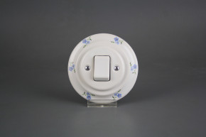 Porcelánový kolébkový vypínač č. 7 kompletní Pomněnky Házenky ABB