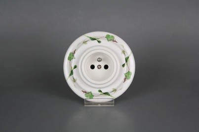 Porcelánová zásuvka kompletní Břečťan BB č.1