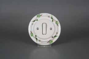 Porcelánový kolébkový vypínač č. 6 kompletní Břečťan BB