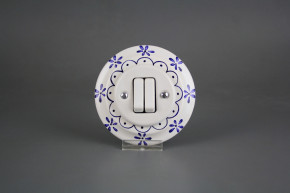 Porcelánový kolébkový vypínač č. 5 (6+6) kompletní Old Cottage ML