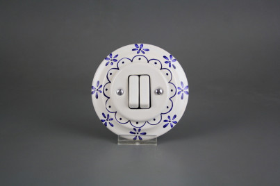 Porcelánový kolébkový vypínač č. 5 (6+6) kompletní Old Cottage ML č.1