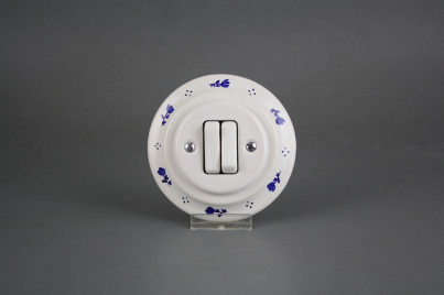 Porcelánový kolébkový vypínač č. 5 (6+6) kompletní dec01.01MM č.1