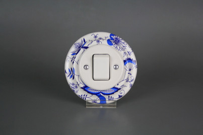 Porcelánový kolébkový vypínač č. 7 kompletní Cibulák č.1
