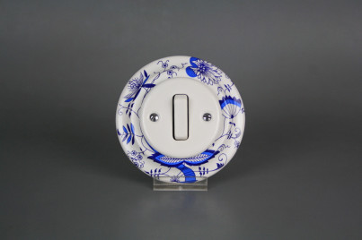 Porcelánový kolébkový vypínač č. 1 kompletní Cibulák č.1