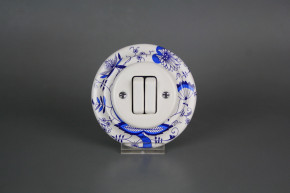 Porcelánový kolébkový vypínač č. 5 (6+6) kompletní Cibulák
