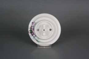 Porcelánový otočný vypínač č. 5 kompletní Viola s mašlí BB